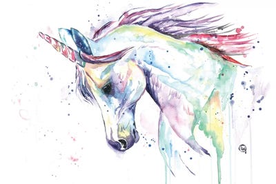 Unicorn Horse Abstract Canvas Wall Art Painting Pictures Hanging Picture Decor 